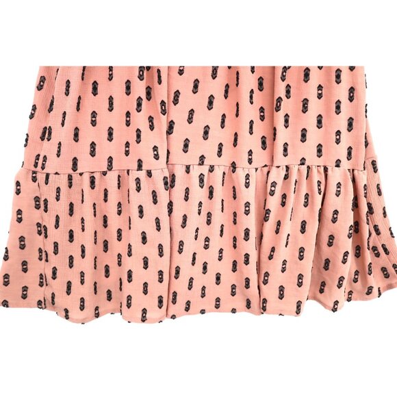 Moon River Womens Boho Tiered Ruffle Sleeve Dress L Textured Cottagecore Summer - Picture 5 of 11